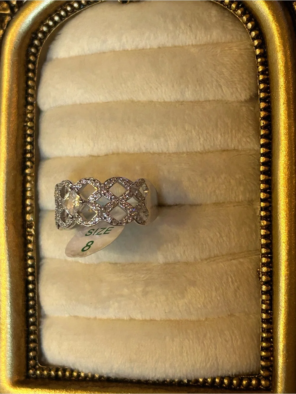 Bomb Party Sterling Club | .925 Sterling Silver | Diamond CZ | Size 8